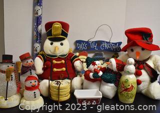 Avon’s Chilly Sam and  Samantha with Kid Along with Other Snow People & Snow Items 